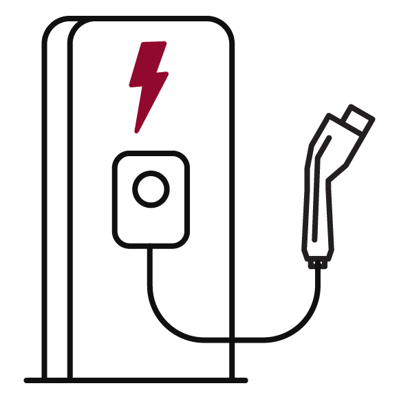 Illustration of public EV charger.